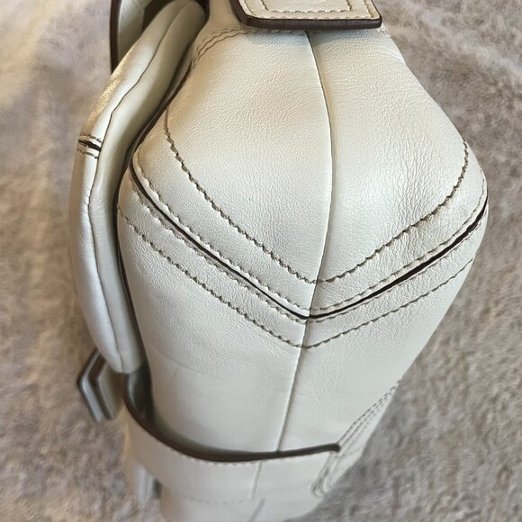Vintage Coach Soho Double Pocket Buckle Shoulder Bag - 9434 - White - Picture 10 of 13